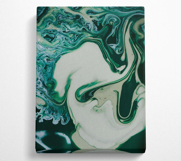  A Canvas Print of Emerald Swirls And Streams Canvas Wall Art