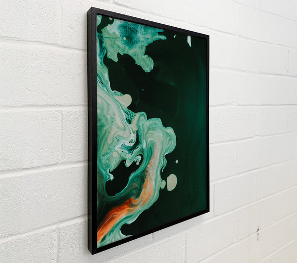 Emerald Swirls And Splashes