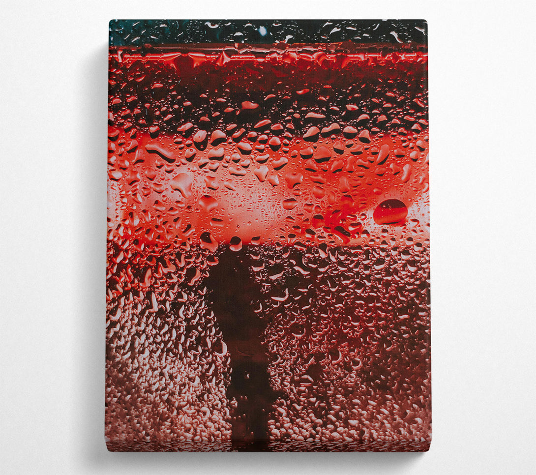  A Canvas Print of Crimson Water Drops Canvas Art