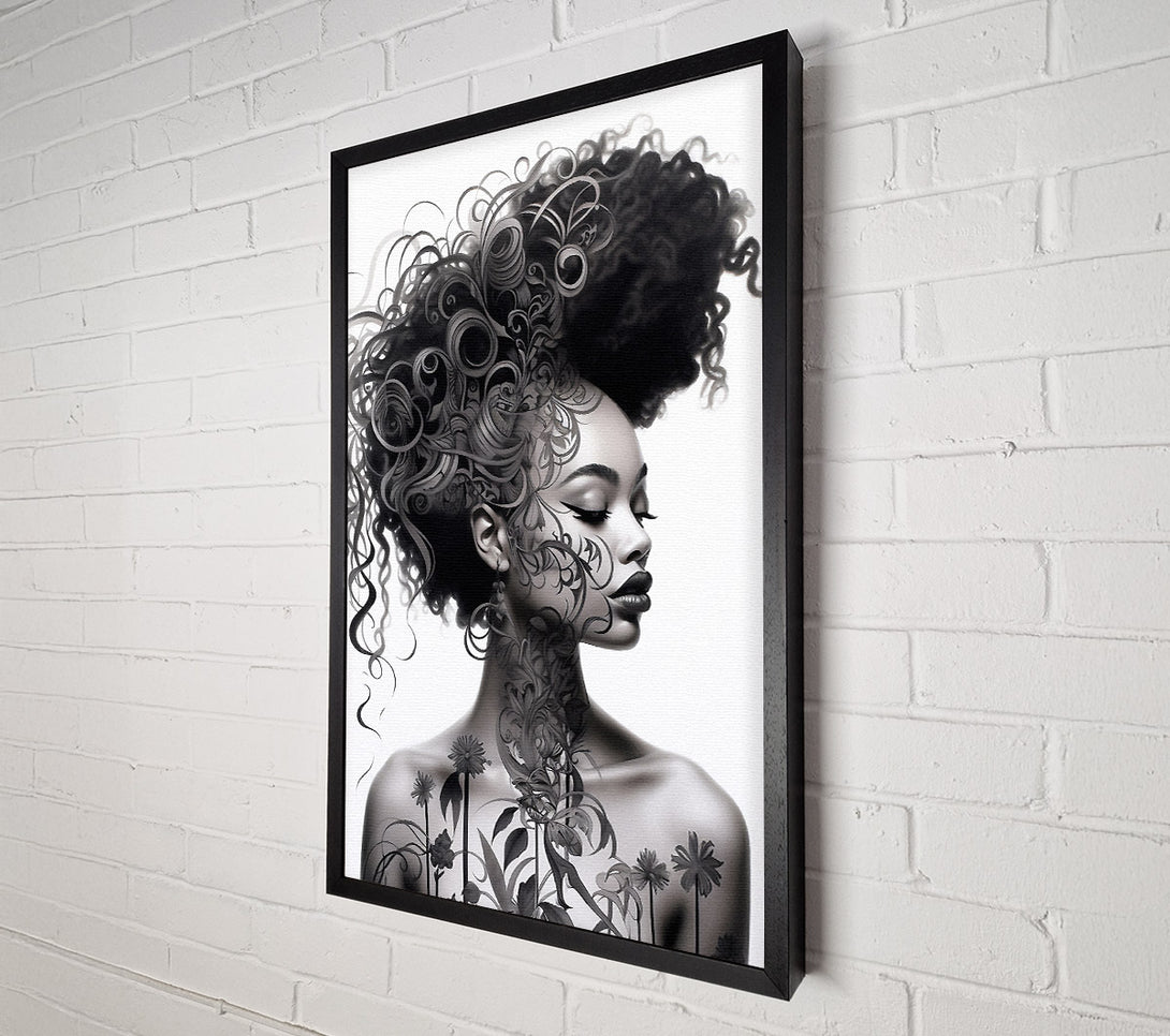  A Canvas Print of Nature Tattoo Woman Canvas Art