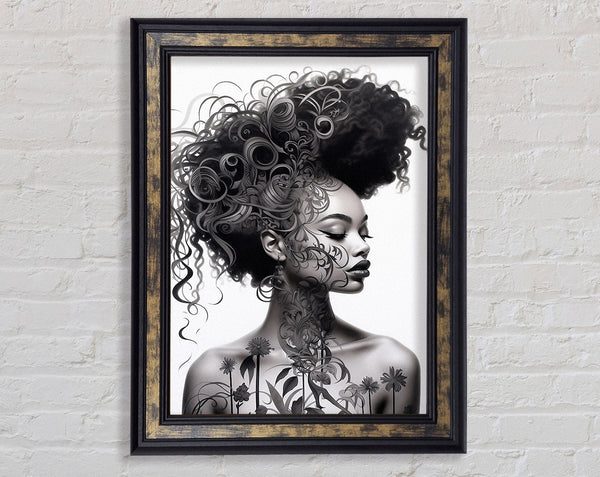 Nature Tattoo Woman Framed Print