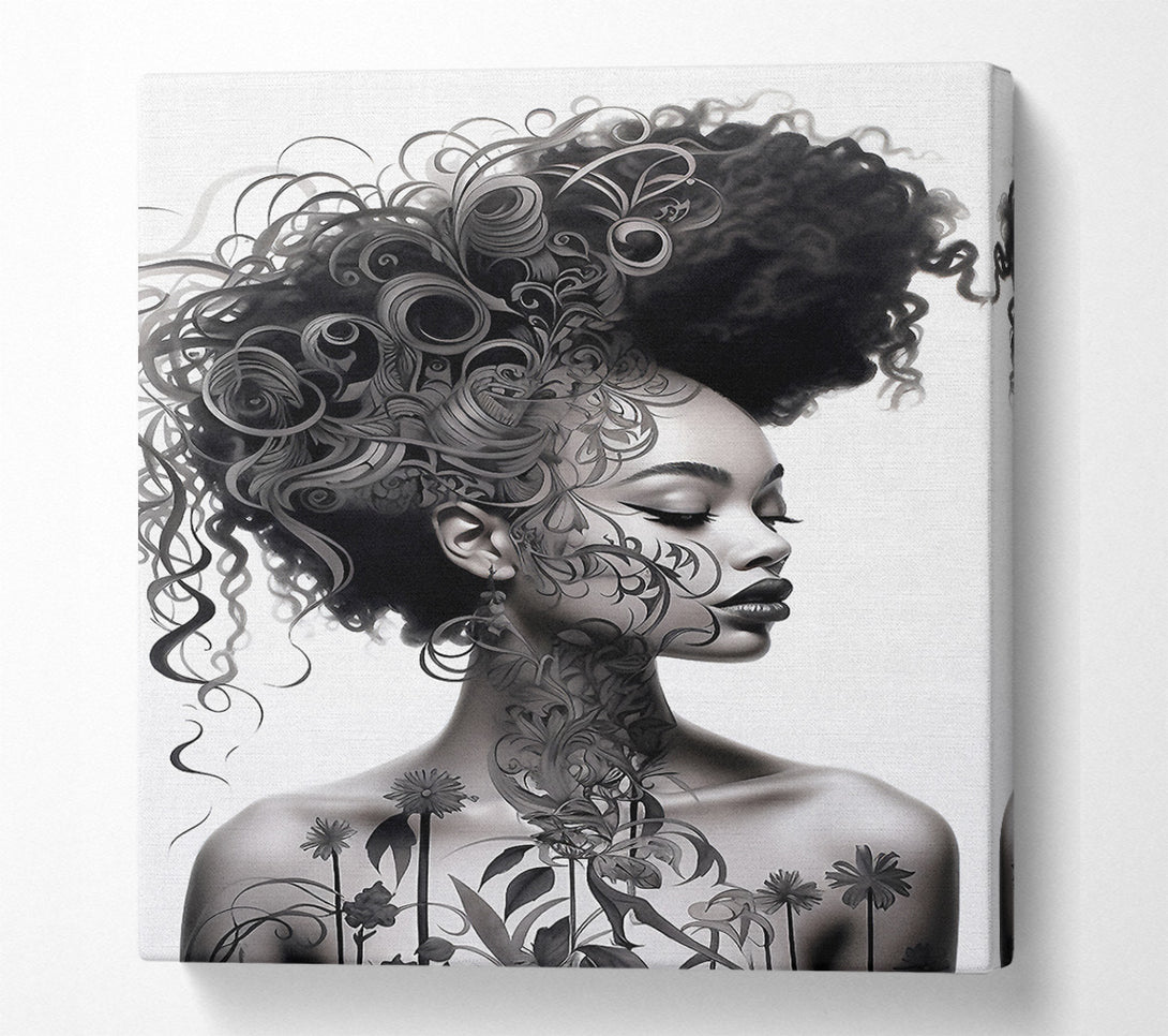  A Canvas Print of Nature Tattoo Woman Canvas Art