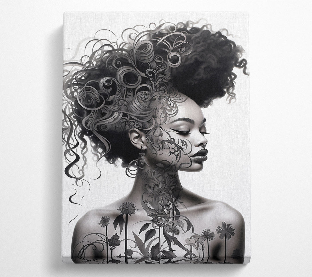  A Canvas Print of Nature Tattoo Woman Canvas Art