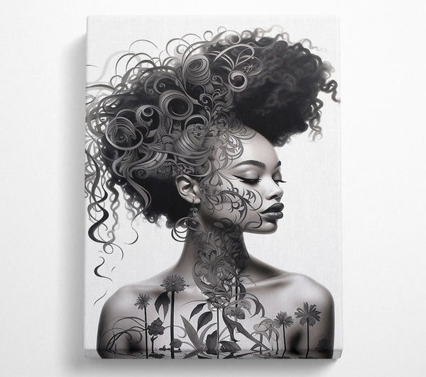  A Canvas Print of Nature Tattoo Woman Canvas Art
