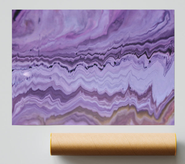 Lavender Layered Flow Giclee Print