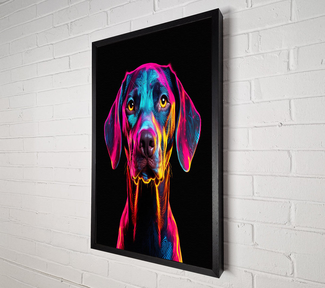  A Canvas Print of Neon Dog Canvas Art