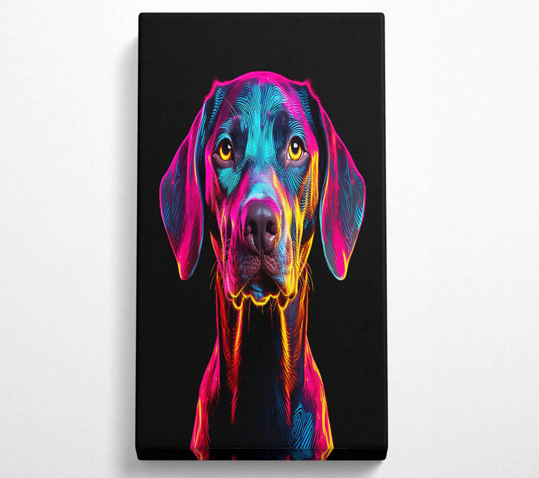  A Canvas Print of Neon Dog Canvas Art