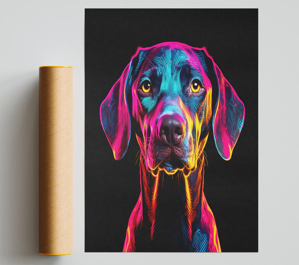 Neon Dog Poster