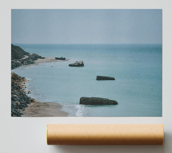 Azure Coast Ruins Giclee Print