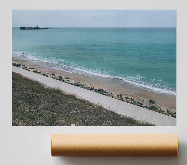 Azure Coastal Path Print