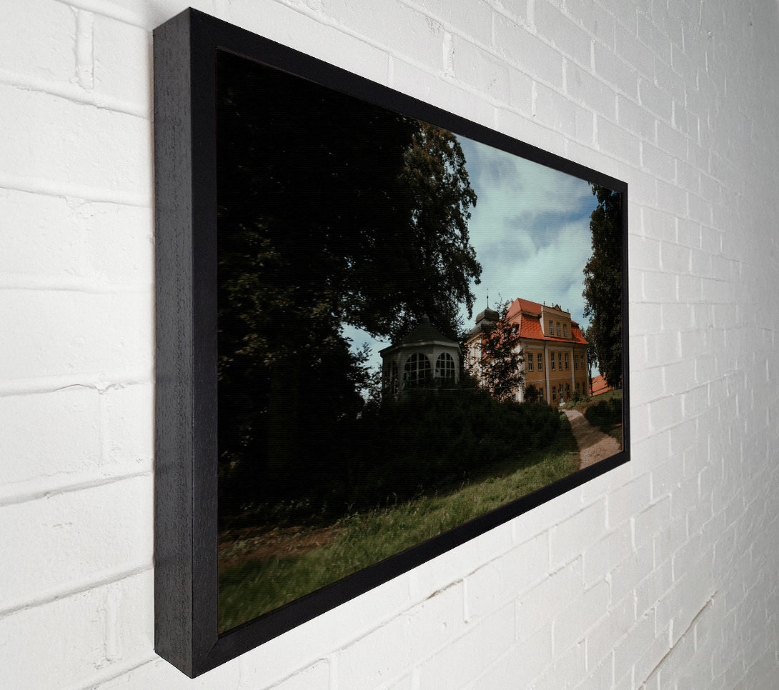  A Canvas Print of Yellow Manor Path Canvas Art
