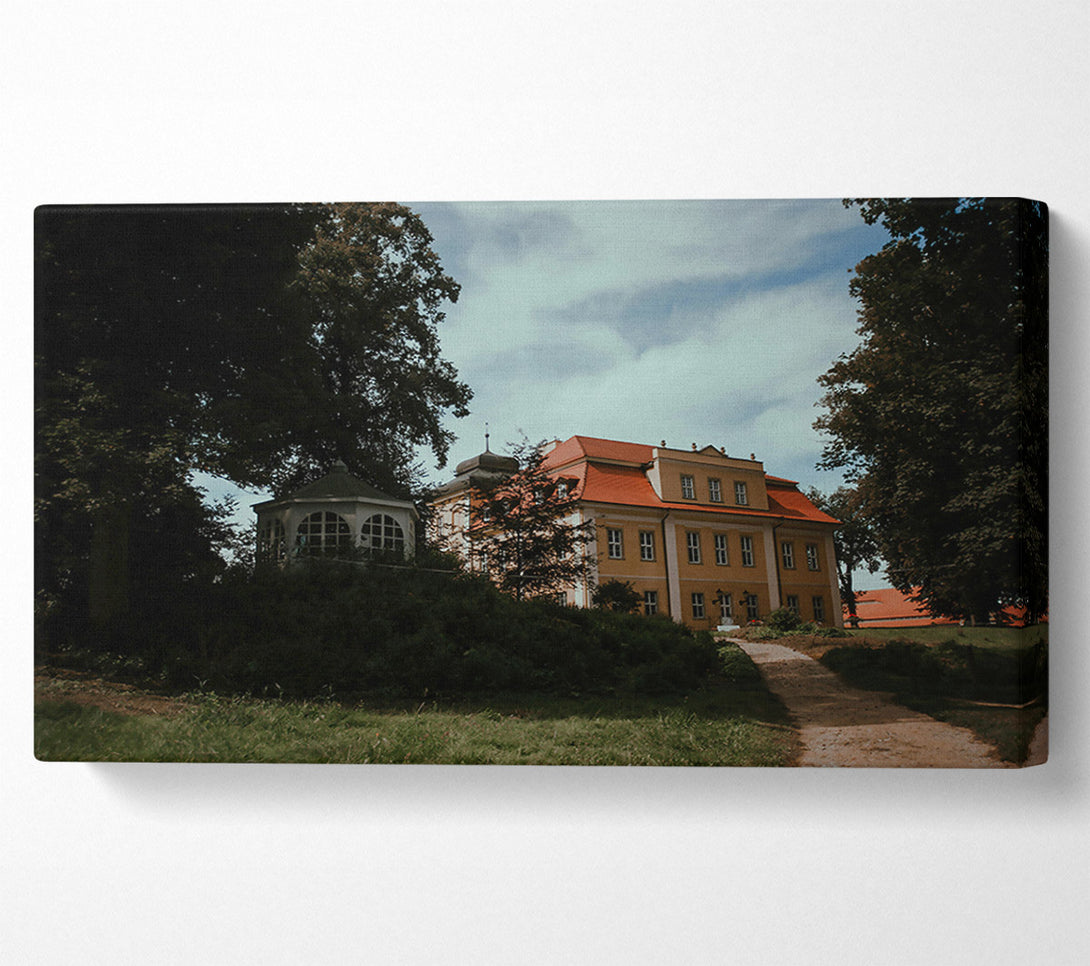  A Canvas Print of Yellow Manor Path Canvas Art