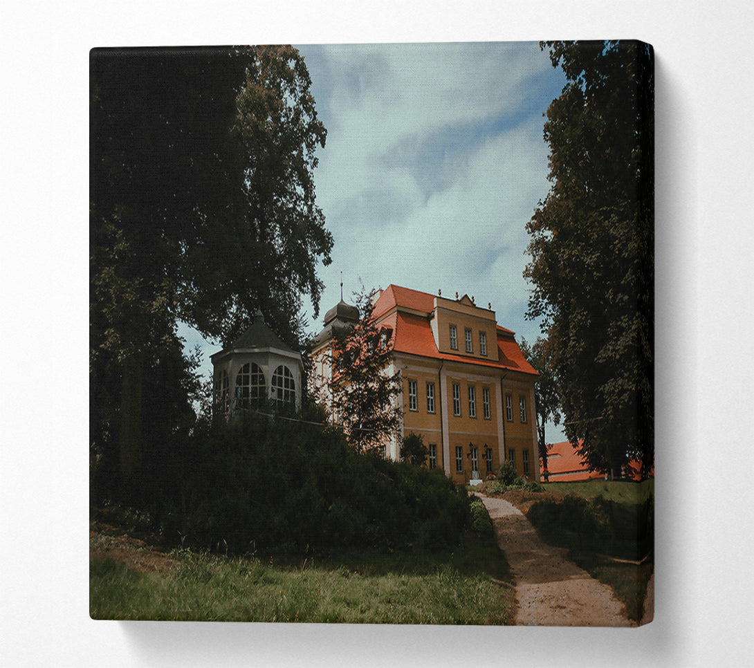  A Canvas Print of Yellow Manor Path Canvas Art