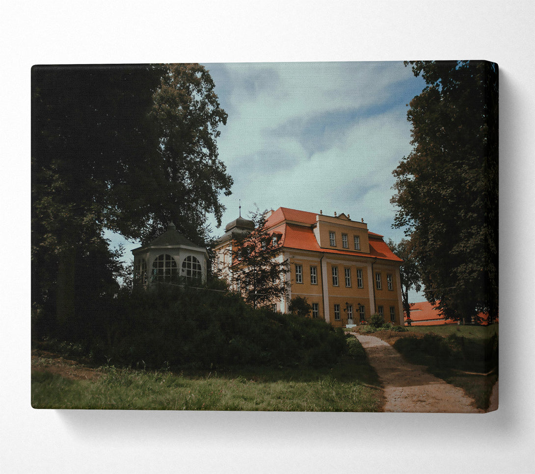  A Canvas Print of Yellow Manor Path Canvas Art
