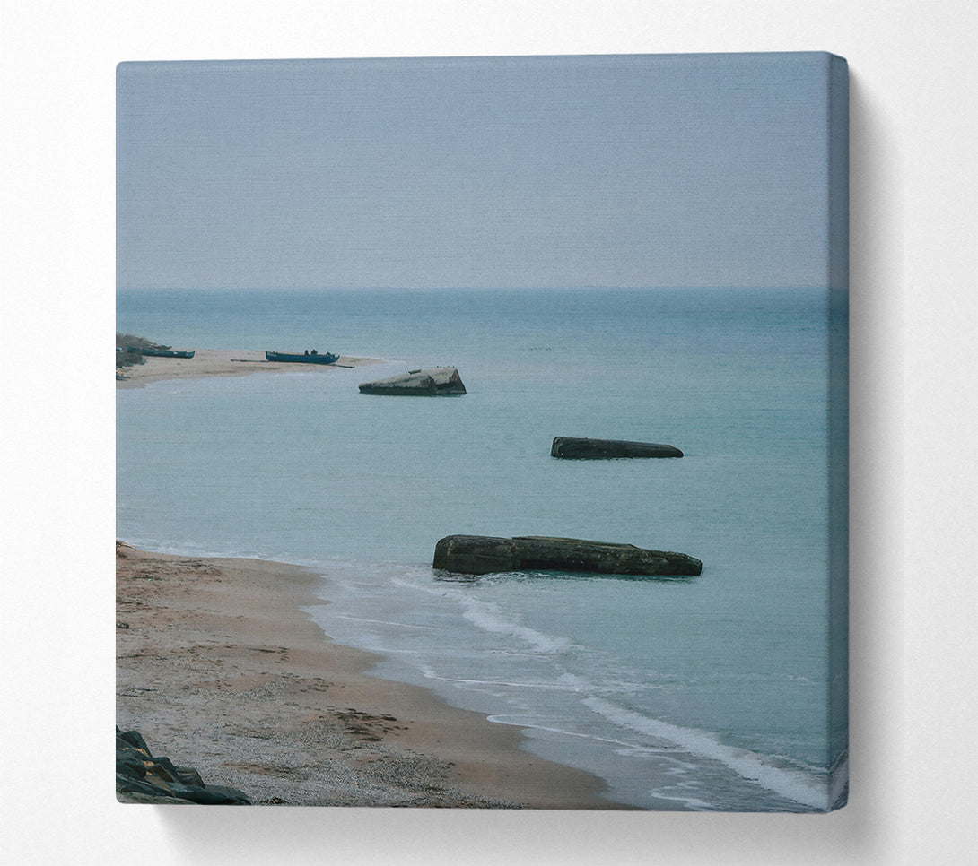  A Canvas Print of Azure Shore Ruins Canvas Wall Art