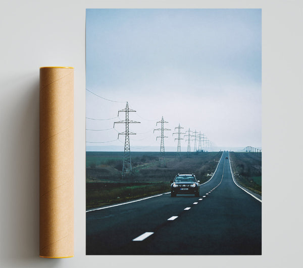 Gray Road To Nowhere Giclee Print