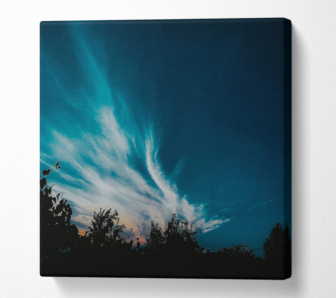  A Canvas Print of Teal Sky Whispers Canvas Print