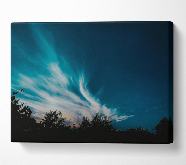  A Canvas Print of Teal Sky Whispers Canvas Print