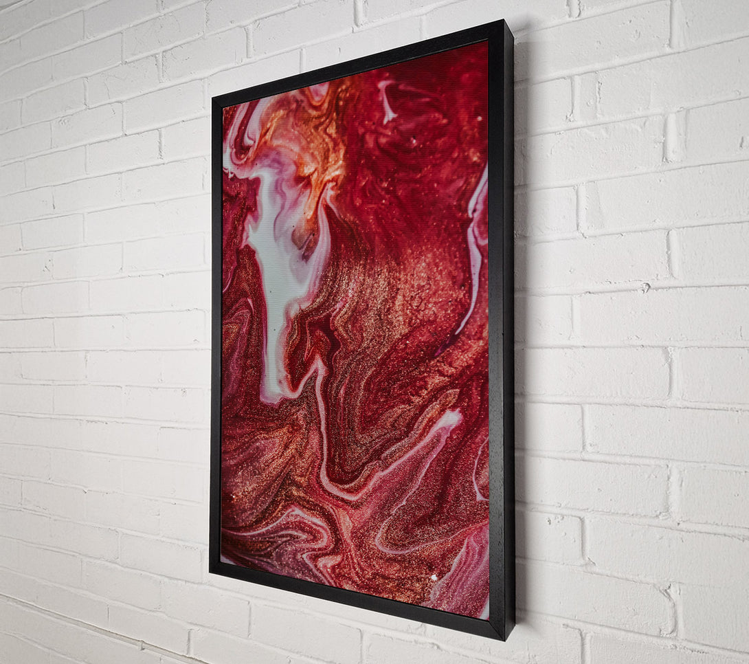  A Canvas Print of Crimson Swirls And Shimmer Canvas Art