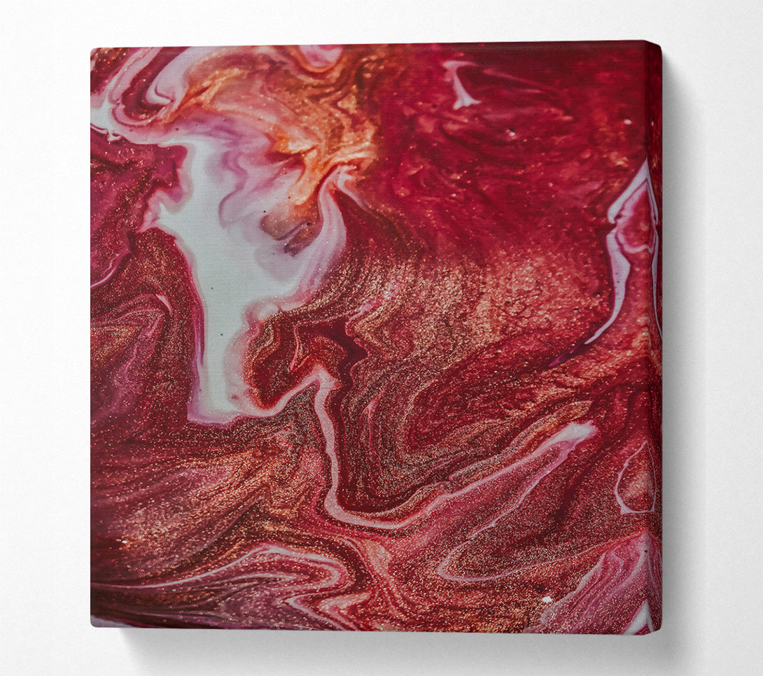  A Canvas Print of Crimson Swirls And Shimmer Canvas Art