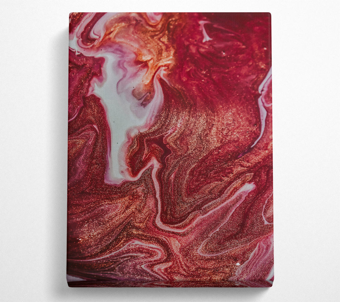  A Canvas Print of Crimson Swirls And Shimmer Canvas Art