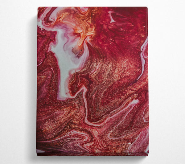  A Canvas Print of Crimson Swirls And Shimmer Canvas Art