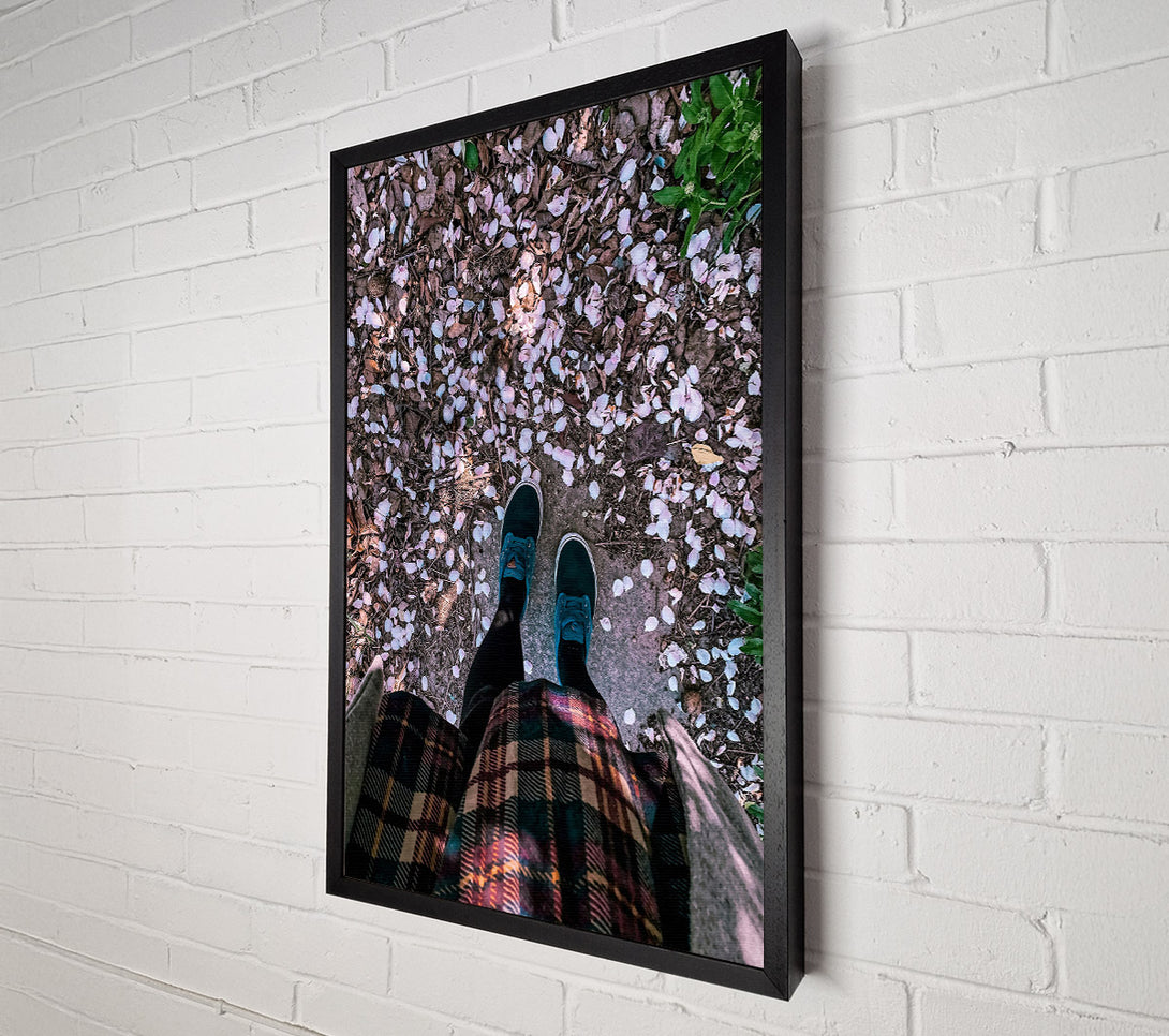  A Canvas Print of Blue Petals Falling Canvas Wall Art