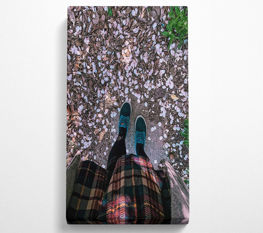  A Canvas Print of Blue Petals Falling Canvas Wall Art