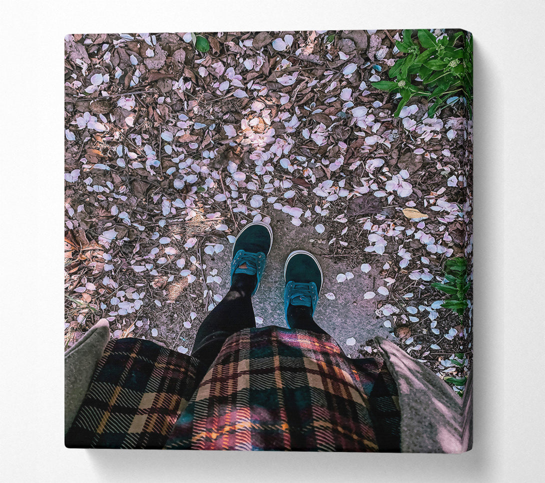  A Canvas Print of Blue Petals Falling Canvas Wall Art