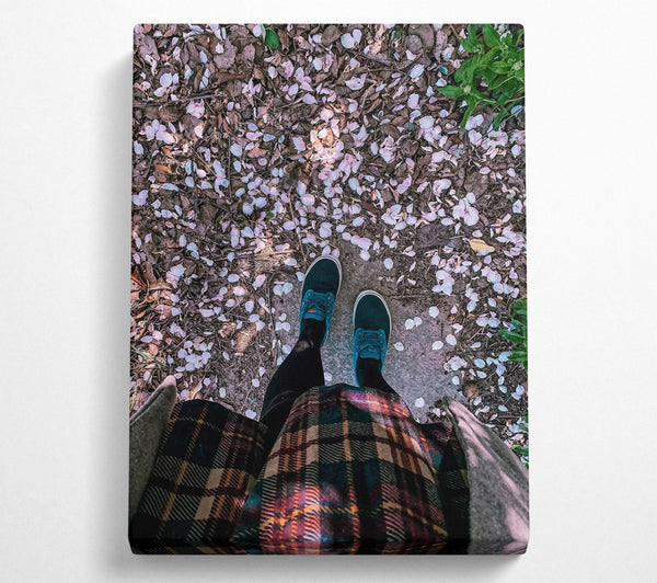  A Canvas Print of Blue Petals Falling Canvas Wall Art