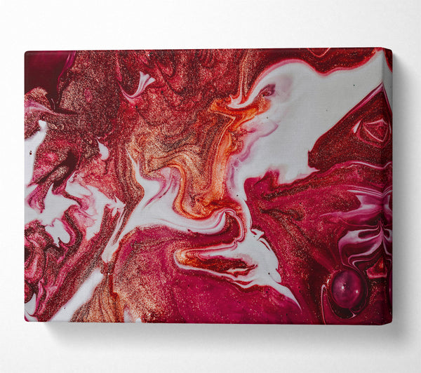  A Canvas Print of Crimson Swirls Of Gold Canvas Wall Art