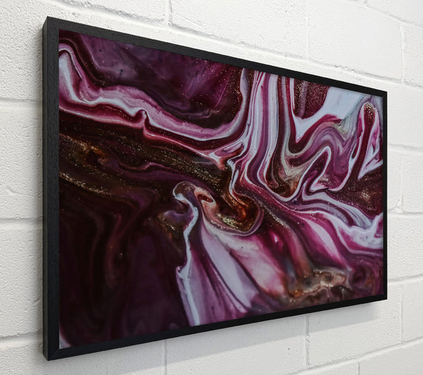 Burgundy Swirls Of Gold