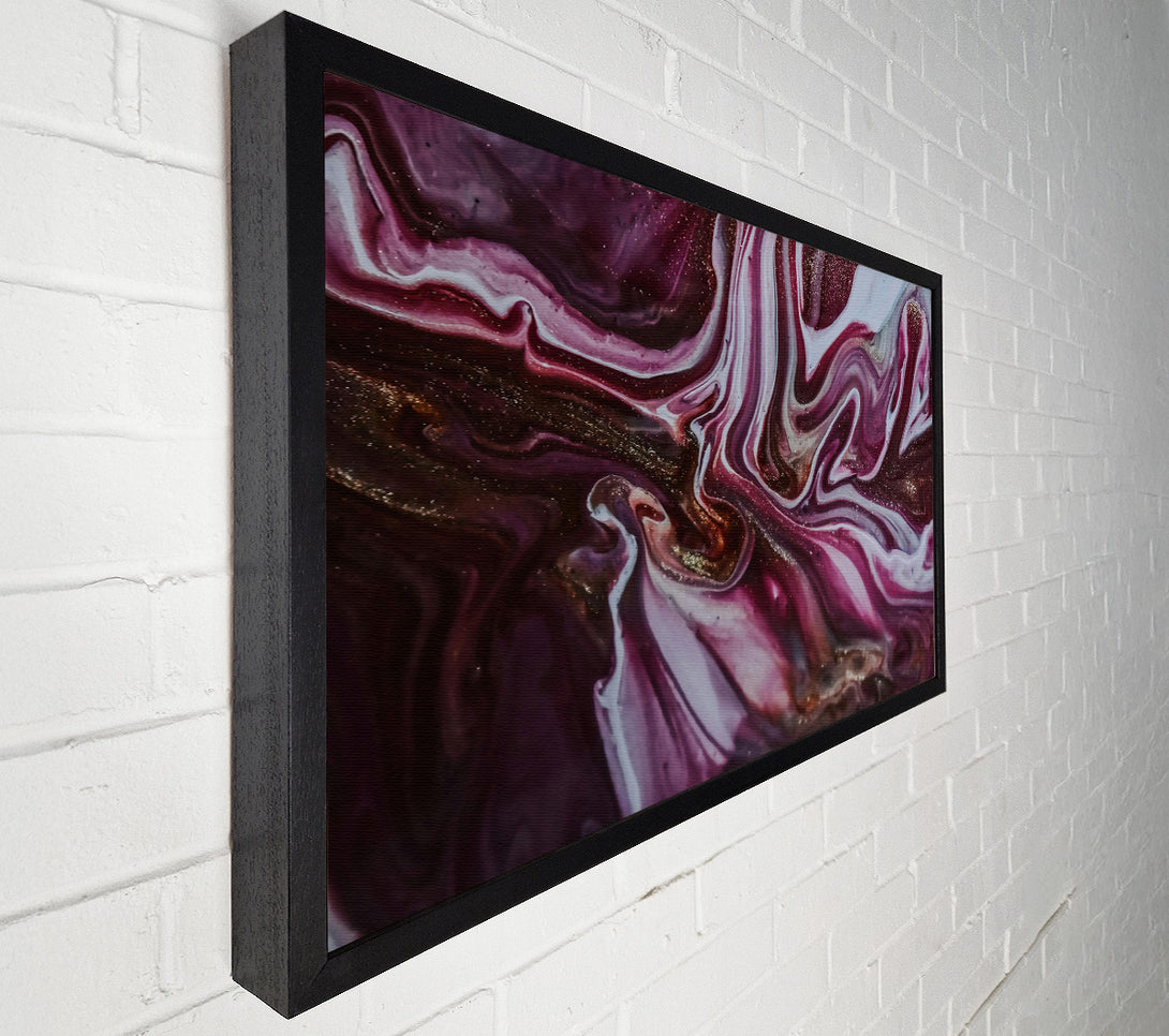  A Canvas Print of Burgundy Swirls Of Gold Canvas Print