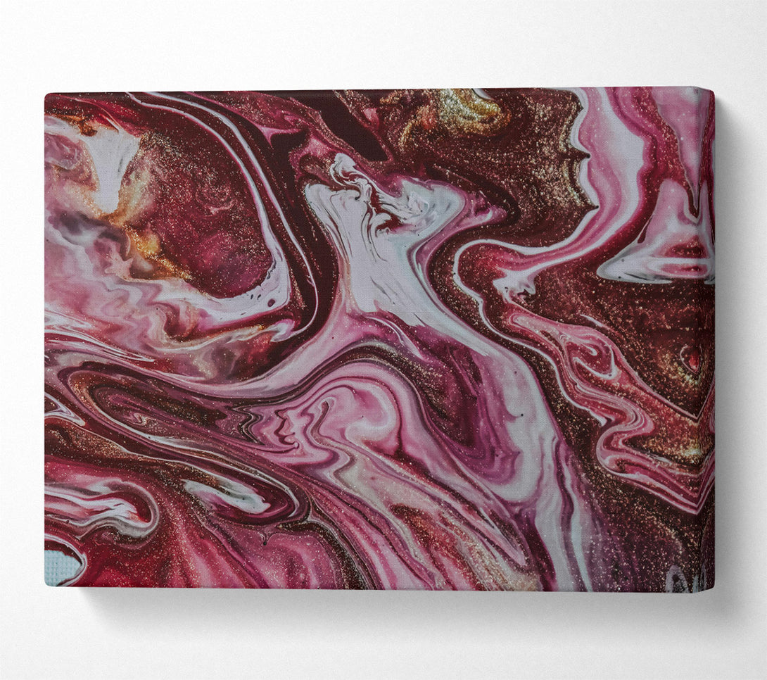 A Canvas Print of Crimson Swirls Of Gold Canvas Wall Art