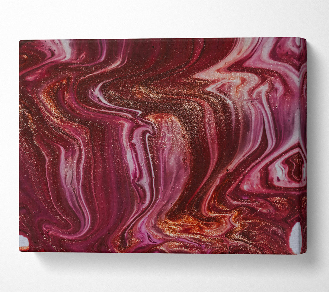  A Canvas Print of Crimson Swirls Of Gold Canvas Wall Art