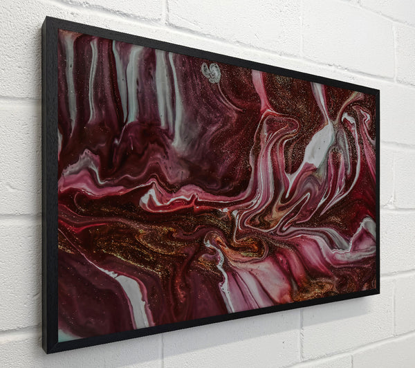 Crimson Flowing Abstract