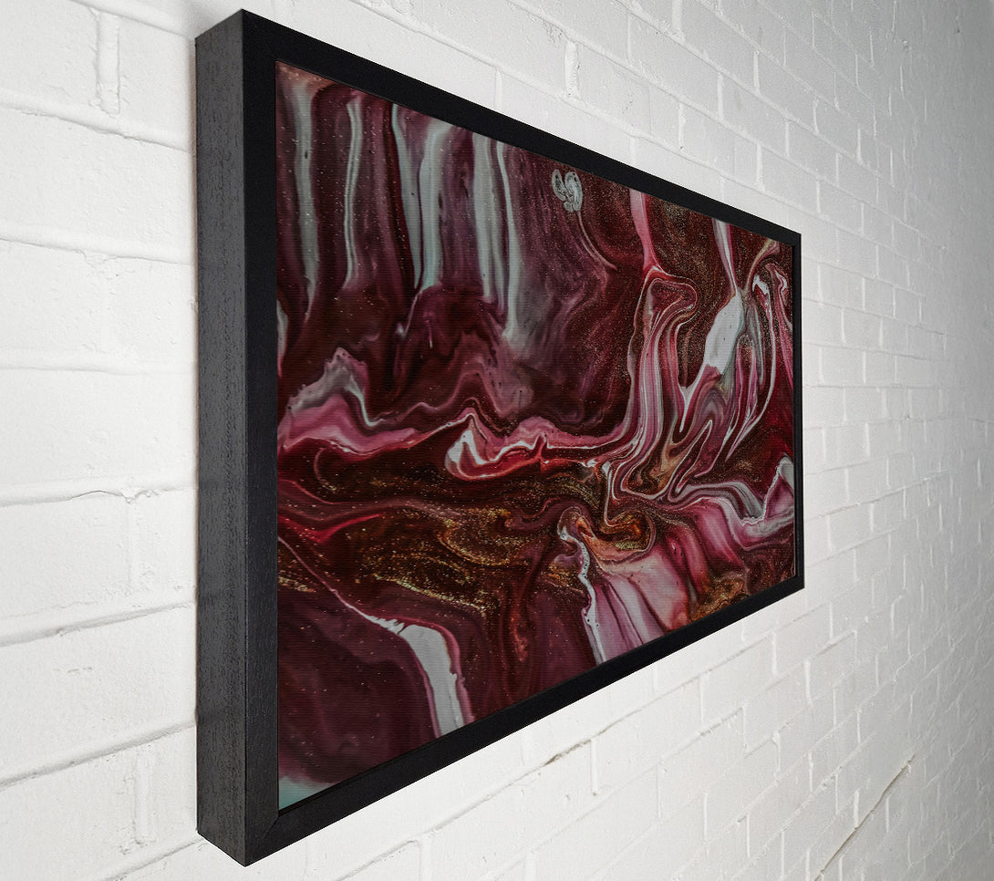  A Canvas Print of Crimson Flowing Abstract Canvas Wall Art