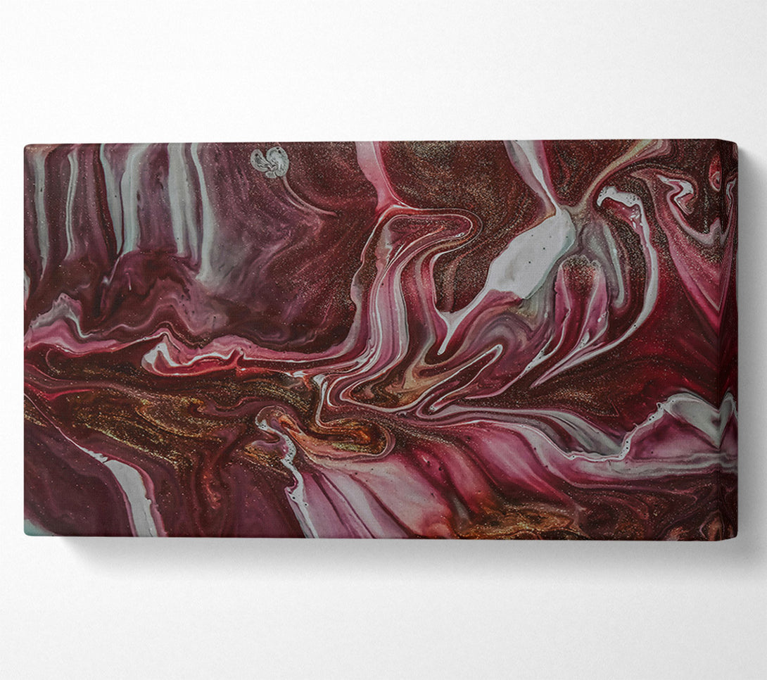  A Canvas Print of Crimson Flowing Abstract Canvas Wall Art