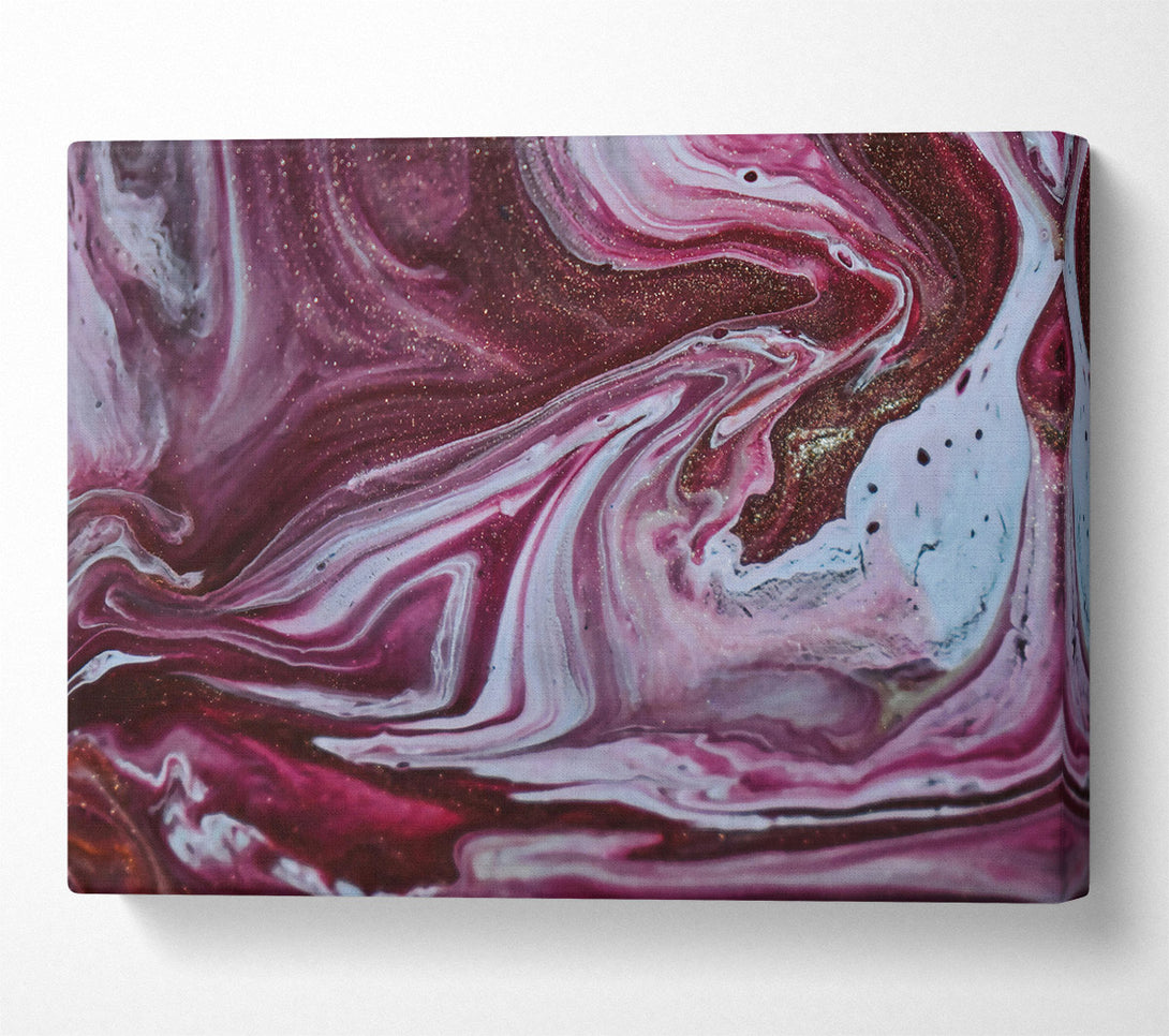  A Canvas Print of Crimson Swirls Of Gold Canvas Wall Art