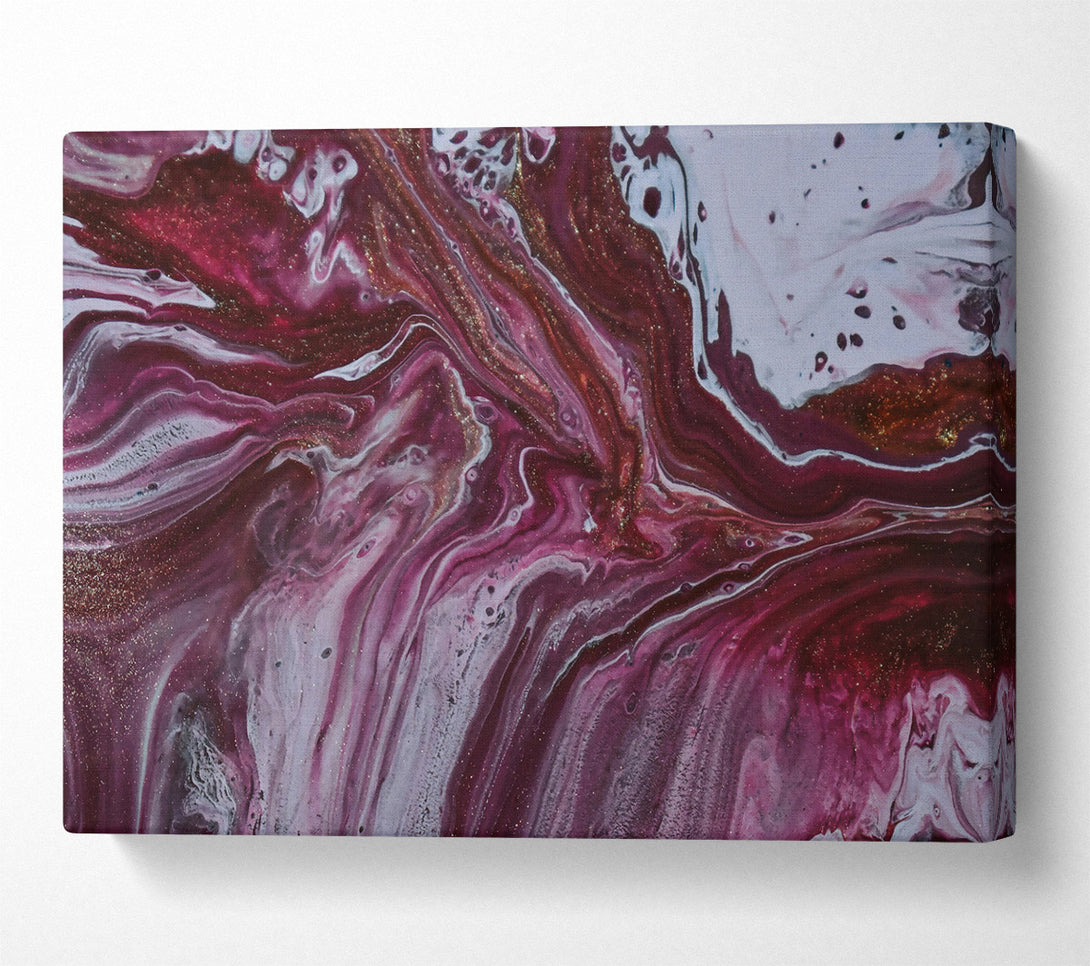  A Canvas Print of Crimson Swirls Of Gold Canvas Wall Art