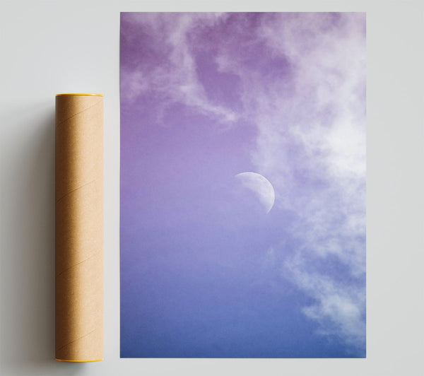 Lavender Sky Moon Print