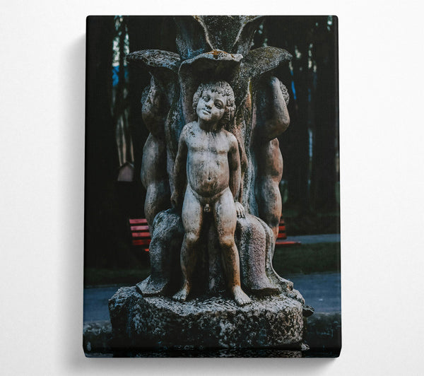  A Canvas Print of Grey Stone Guardian Canvas Wall Art