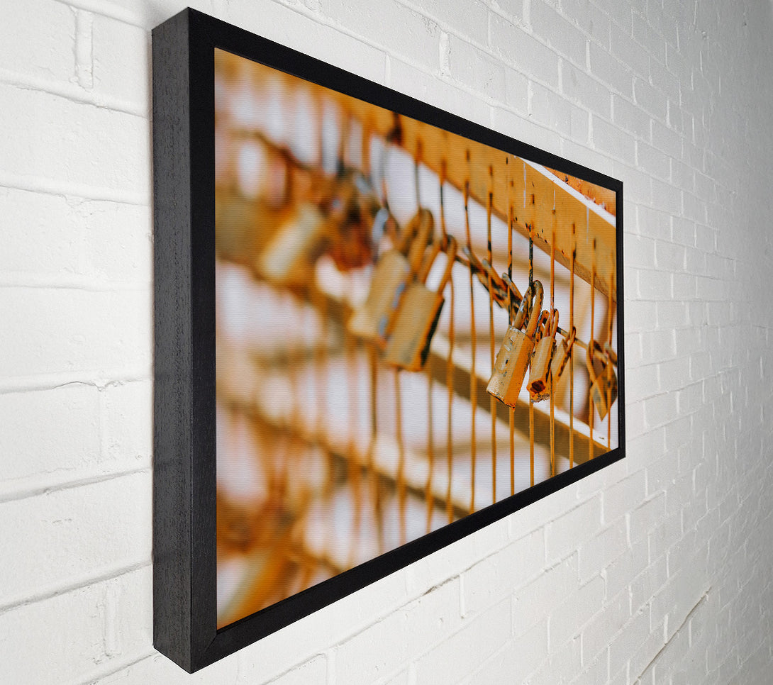  A Canvas Print of Golden Love Locks Canvas Art