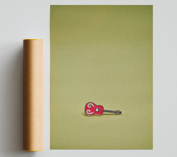 The Pink Guitar Pin Giclee Print