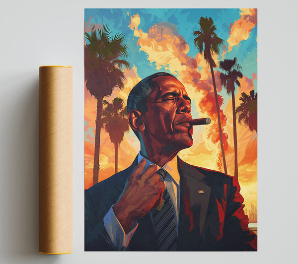 Obama Cigar Print