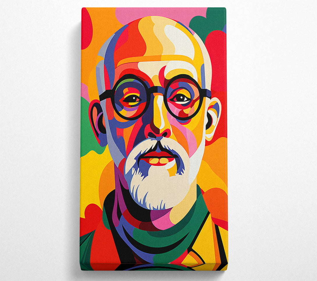  A Canvas Print of Old Man Hipster Pop Art Canvas Art