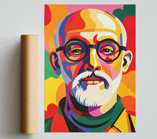 Old Man Hipster Pop Art Giclee Print