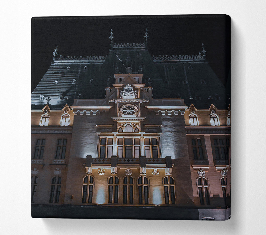 A Canvas Print of Golden Palace Night Canvas Wall Art