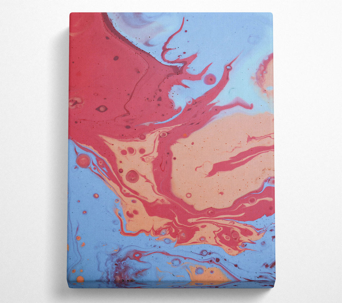  A Canvas Print of Pink And Blue Swirls Canvas Print