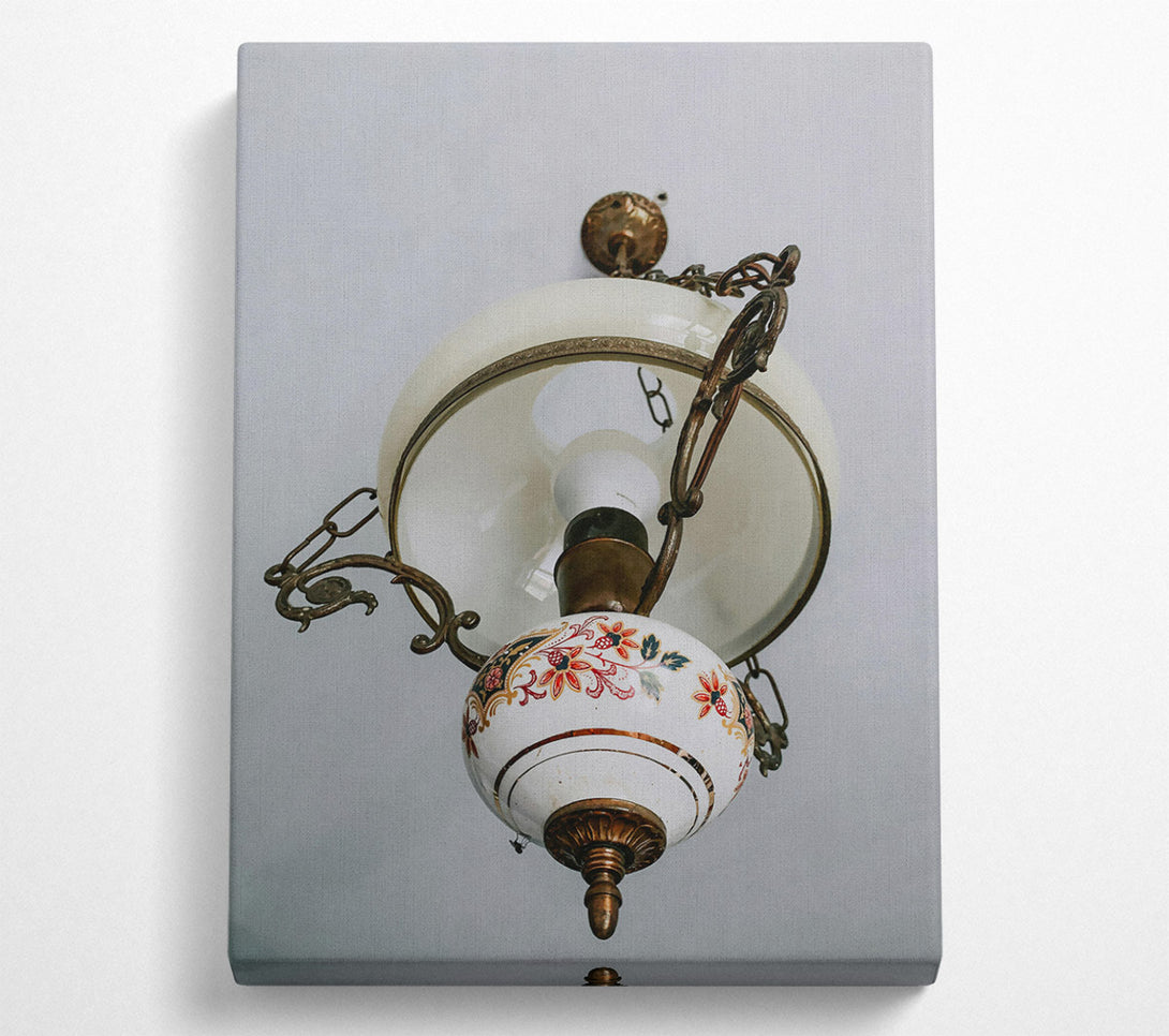  A Canvas Print of White Floral Chandelier Canvas Print